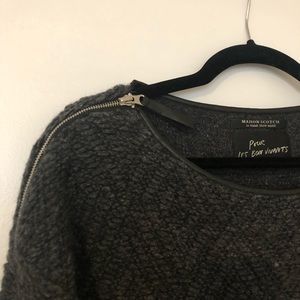 Long Grey Wool Sweater